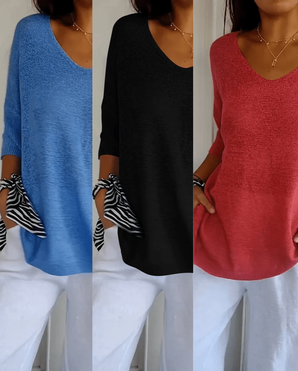 Kit 3 Blusas Luna® em Malha Leve